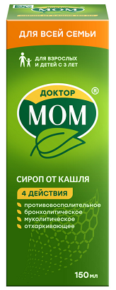 Доктор Мом сироп, флакон 150мл