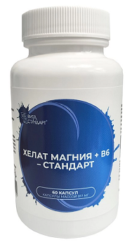 Вита стандарт хелат магния+В6-стандарт, капсулы 60 шт БАД