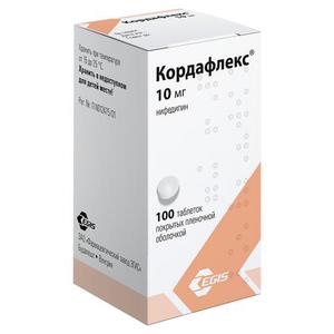 Кордафлекс, таблетки, покрытые оболочкой 10мг, 100 шт