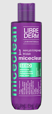 Купить librederm miceclean sebo (либридерм) мицеллярная вода для жирной и комбинированной кожи лица, 200мл в Заволжье