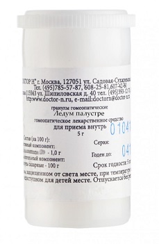 Купить ледум палустре (ледум) монокомпонентный препарат раститительного происхождения с6, гранулы гомеопатические, 5г в Заволжье