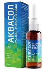 АкваСол Морская вода и алоэ, спрей, 50мл
