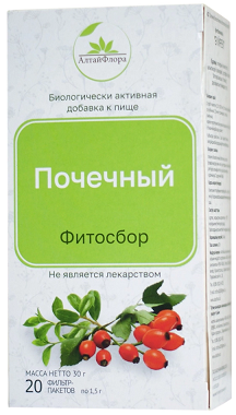 Алтайфлора фитосбор почечный, фильтр пакеты 1,5г 20шт БАД