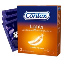 Купить contex (контекс) презервативы lights особо тонкие 3шт в Заволжье