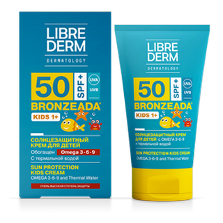 Librederm Bronzeada (Либридерм) крем для детей солнцезащитный с Омега 3-6-9 и термальной водой, 150мл SPF50