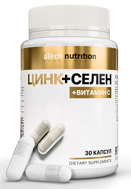 Atech Nutrition (Атех Нутришн) Цинк+Селен, капсулы 30шт БАД