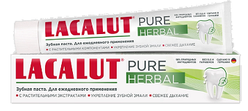 Lacalut (Лакалют) зубная паста Pure Herbal, 75мл