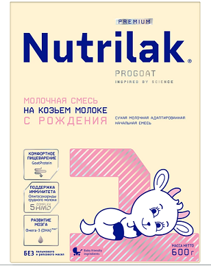 Нутрилак Премиум 1 (Nutrilak Premium 1) молочная смесь с рождения на основе козьего молока, 600г