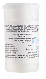 Бриония 6С, гранулы гомеопатические, 5г