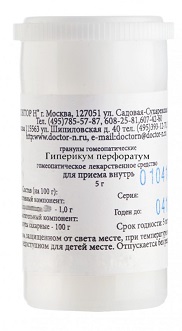 Гиперикум перфоратум С6, гранулы гомеопатические, 5г