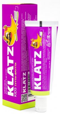Купить klatz (клатц) зубная паста для детей 5-11лет тутти-фрутти, 40мл в Заволжье