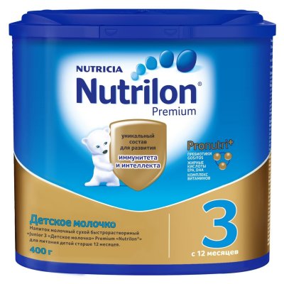 Купить nutrilon junior premium 3 (нутрилон) сухая смесь детская с 12 месяцев, 400г в Заволжье