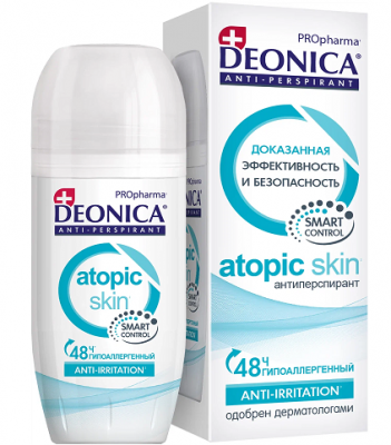 Купить deonica (деоника) дезодорант антиперспирант atopic skin, 50 мл в Заволжье