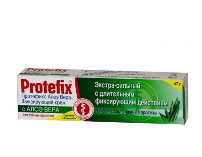 Купить протефикс (protefix) крем для фиксации зубных протезов алоэ вера 40мл в Заволжье