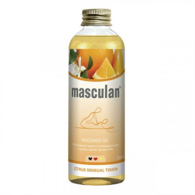 Купить masculan (маскулан) масло массажное тонизирующее цитрус, 200мл в Заволжье