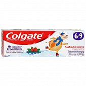 Купить колгейт (colgate) зубная паста детская с фтором с 6-9 лет вкус клубника-мята, 60мл в Заволжье