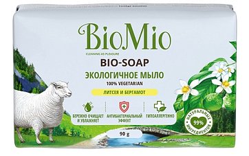 BioMio (БиоМио) Экологичное мыло Литсея и бергамот, 90г