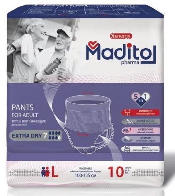 Купить мадитол (maditol) трусы для взрослых  размер l, 10 шт в Заволжье