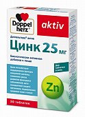 Купить doppelherz (доппельгерц) актив цинк 25мг, таблетки массой 30 шт бад в Заволжье