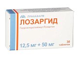 Купить лозаргид, таблетки, покрытые пленочной оболочкой 12,5мг+50мг, 30 шт в Заволжье