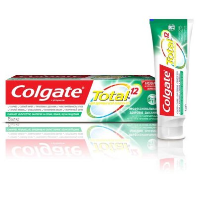 Купить колгейт (colgate) зубная паста total 12 pro-здоровое дыхание, 75 мл (колгейт палмолив, мексика) в Заволжье