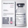 Купить меропенем, порошок для приготовления раствора для внутривенного введения 500мг, флакон в Заволжье