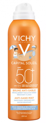 Купить vichy capital soleil (виши) спрей-вуаль детский анти-песок для лица и тела 200мл spf50 в Заволжье