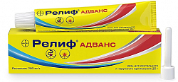 Купить релиф адванс, мазь для ректального и наружного применения 200мг/г, 25г в Заволжье