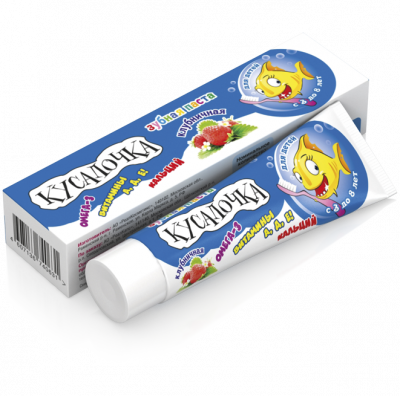 Купить кусалочка зубная паста для детей 3-8лет клубника 50мл в Заволжье