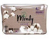 Купить monty (монти) ultra soft overnight прокладки ночные, 6 шт в Заволжье