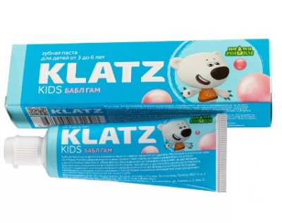Купить klatz (клатц) зубная паста мимимишки для детей 3-6лет бабл гам, 40мл в Заволжье