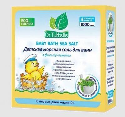 Купить dr.tuttelle (доктор туттелле) соль для ванны морская детская с целебными травами, 1000г в Заволжье
