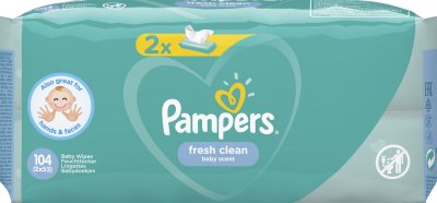 Купить pampers baby fresh clean (памперс) салфетки влажные, 52шт (в комплекте 2 упаковки) в Заволжье