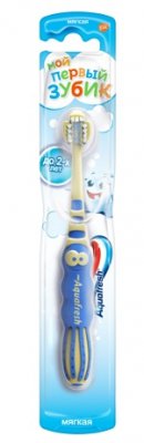 Купить аквафреш (aquafresh) зубная щетка aquafresh мой первый зубик для детей от 0-2 лет, 1 шт в Заволжье