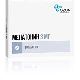 Мелатонин, таблетки, покрытые пленочной оболочкой 3мг, 60 шт