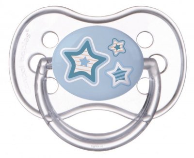 Купить canpol (канпол) пустышка круглая силиконовая 6-18 месяцев newborn baby голубая 1 шт в Заволжье