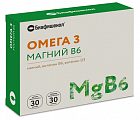Купить биафишенол омега3 магний в6, капсулы массой 0,35г 30шт+капсулы массой 0,6г 30шт бад в Заволжье