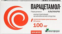 Купить парацетамол-альтфарм, суппозитории ректальные 100мг, 10 шт в Заволжье