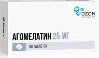 Купить агомелатин, таблетки, покрытые пленочной оболочкой 25мг, 98 шт в Заволжье