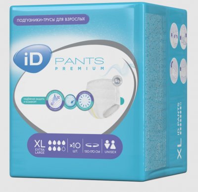Купить айди (id) pants premium подгузники-трусы для взрослых размер xl 10шт в Заволжье