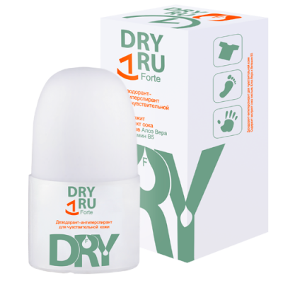Купить драй ру (dry ru) форте дезодорант антиперспирант для чувствительной кожи, 50мл в Заволжье