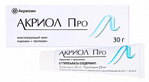 Купить акриол про, крем для местного и наружного применения 2,5%+2,5%, туба 30г в Заволжье