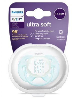 Купить avent (авент) пустышка силиконовая ultra soft для мальчиков 0-6 месяцев 1 шт (scf522/01) в Заволжье