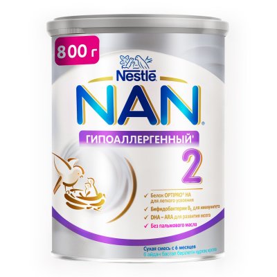 Купить nan optipro 2 ha (нан) гипоаллергенный смесь сухая для детей с 6 месяцев, 800г в Заволжье