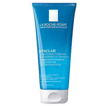 La Roche-Posay Effaclar (Ля Рош Позе) гель очищающий пенящийся для жирной и чувствительной кожи лица, 200мл