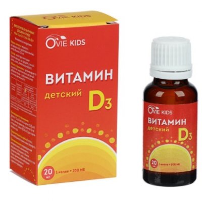 Купить ovie kids (ови кидс) витамин д3, раствор для приема внутрь, флакон 20мл бад в Заволжье