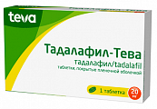Купить тадалафил-тева, таблетки, покрытые пленочной оболочкой 20мг 1шт в Заволжье