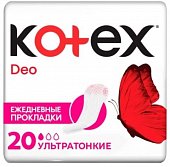 Купить kotex deo (котекс) прокладки ежедневные ультратонкие 20 шт в Заволжье