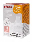 Купить pigeon softouch peristaltic plus (пиджен) соска силиконовая для бутылочки с 3 месяцев, размер m 3 шт в Заволжье