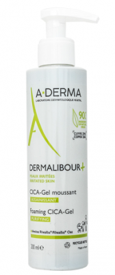 Купить a-derma dermalibour+ cica (а-дерма) гель для лица и тела очищающий пенящийся, 200мл в Заволжье